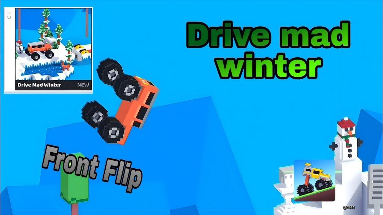 Drive Mad Winter - Can You Conquer the Frozen Physics Challenge?